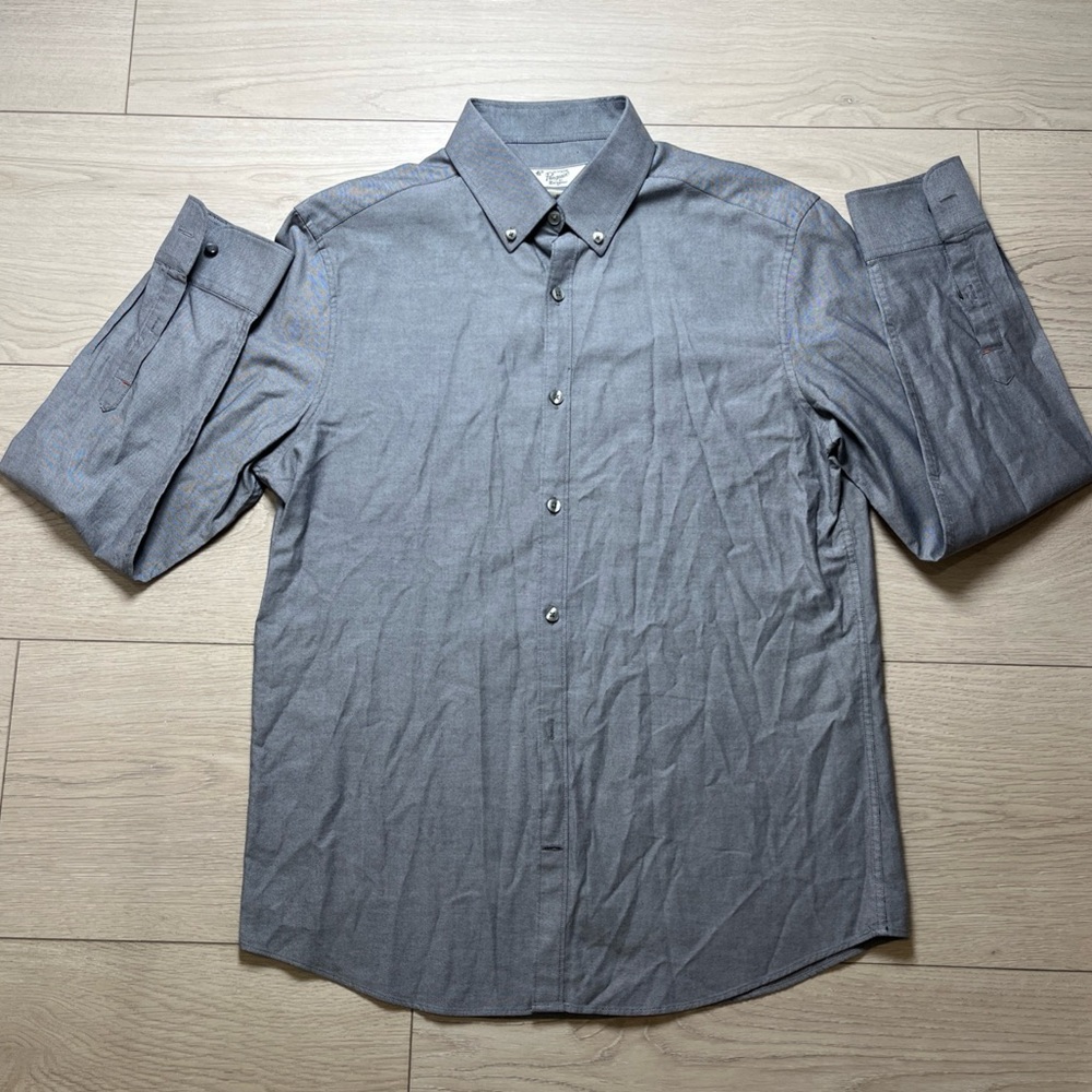 Original Penguin Heritage Slim Fit Size 16 34/35 Gray Men’s Button Up Shirt